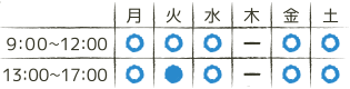 診療時間表